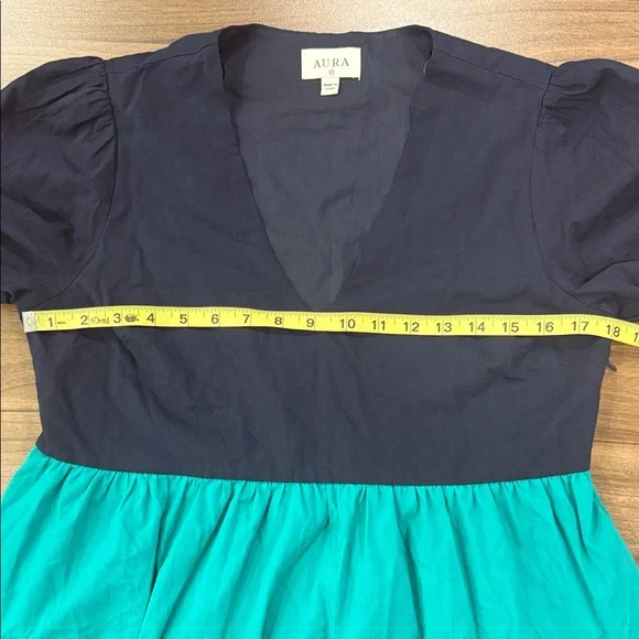 Aura Colorblock Tiered Women's Maxi Dress Size XS Resortwear Boho - Picture 4 of 12